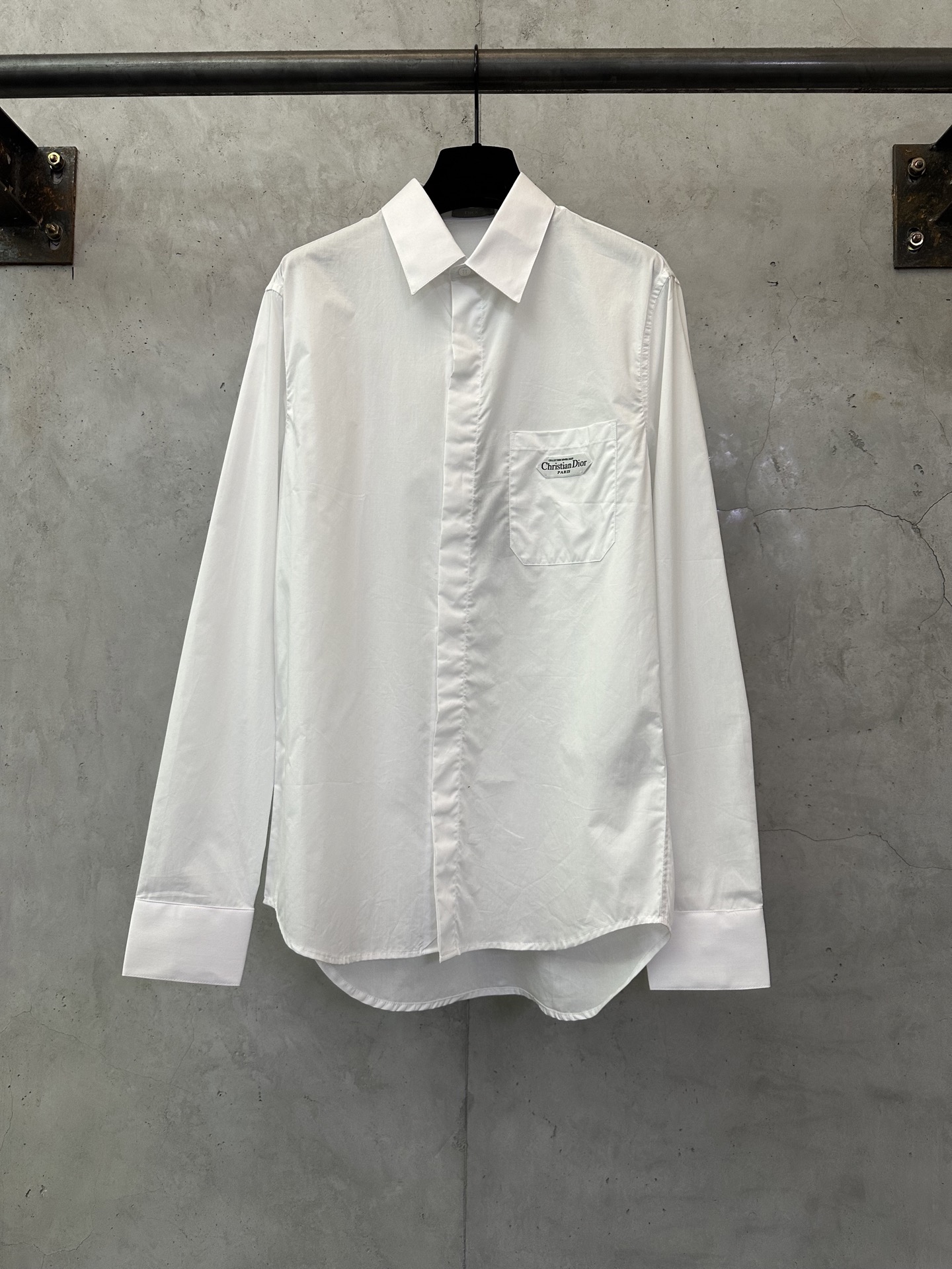 DIOR CD 디올 라벨 코튼 포플린 포켓 셔츠 의류