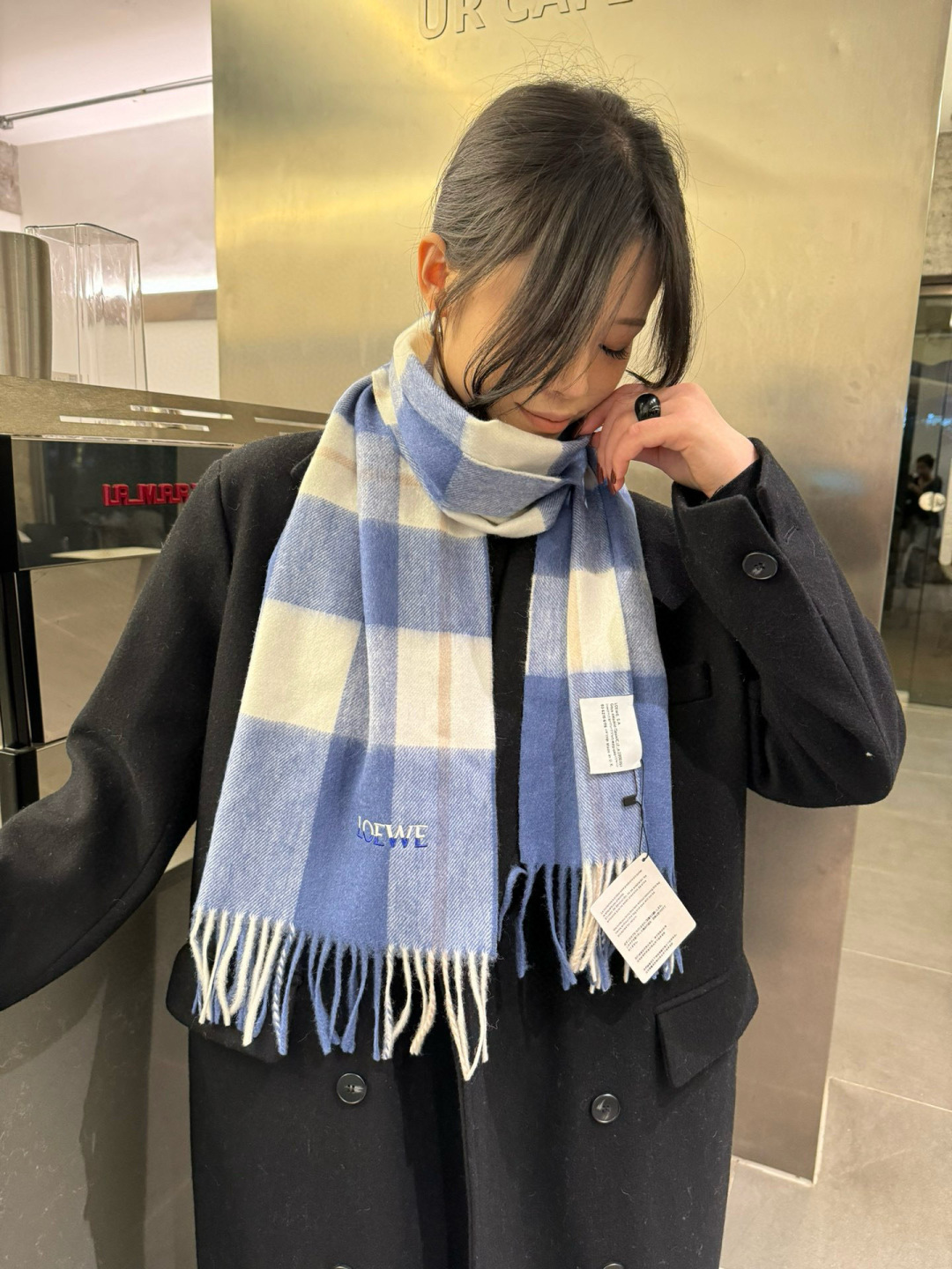 LOEWE 로에베 남녀공용 캐시미어 스카프 머플러 목도리