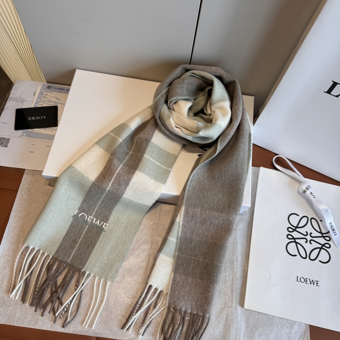 LOEWE 로에베 남녀공용 캐시미어 스카프 머플러 목도리