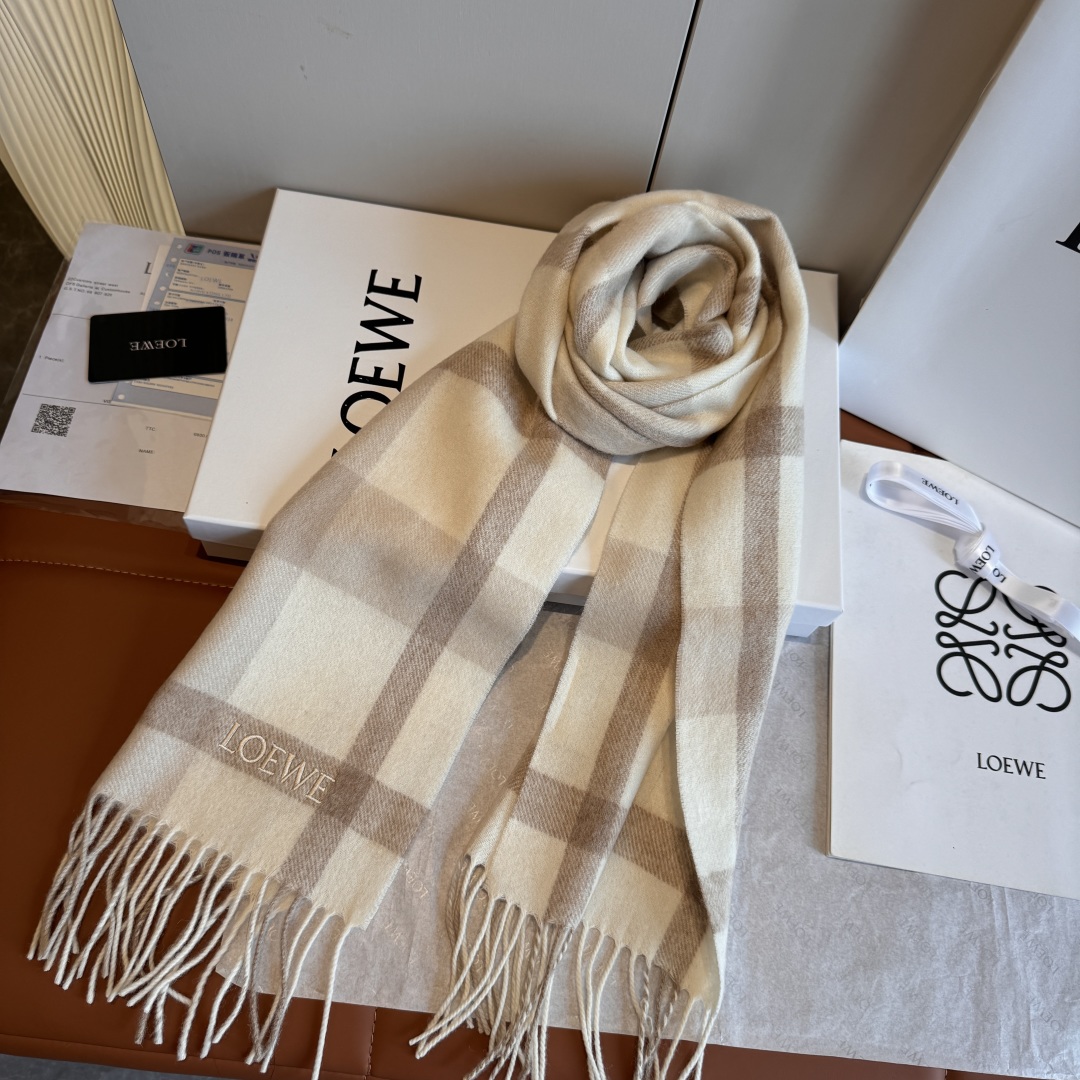 LOEWE 로에베 남녀공용 캐시미어 스카프 머플러 목도리