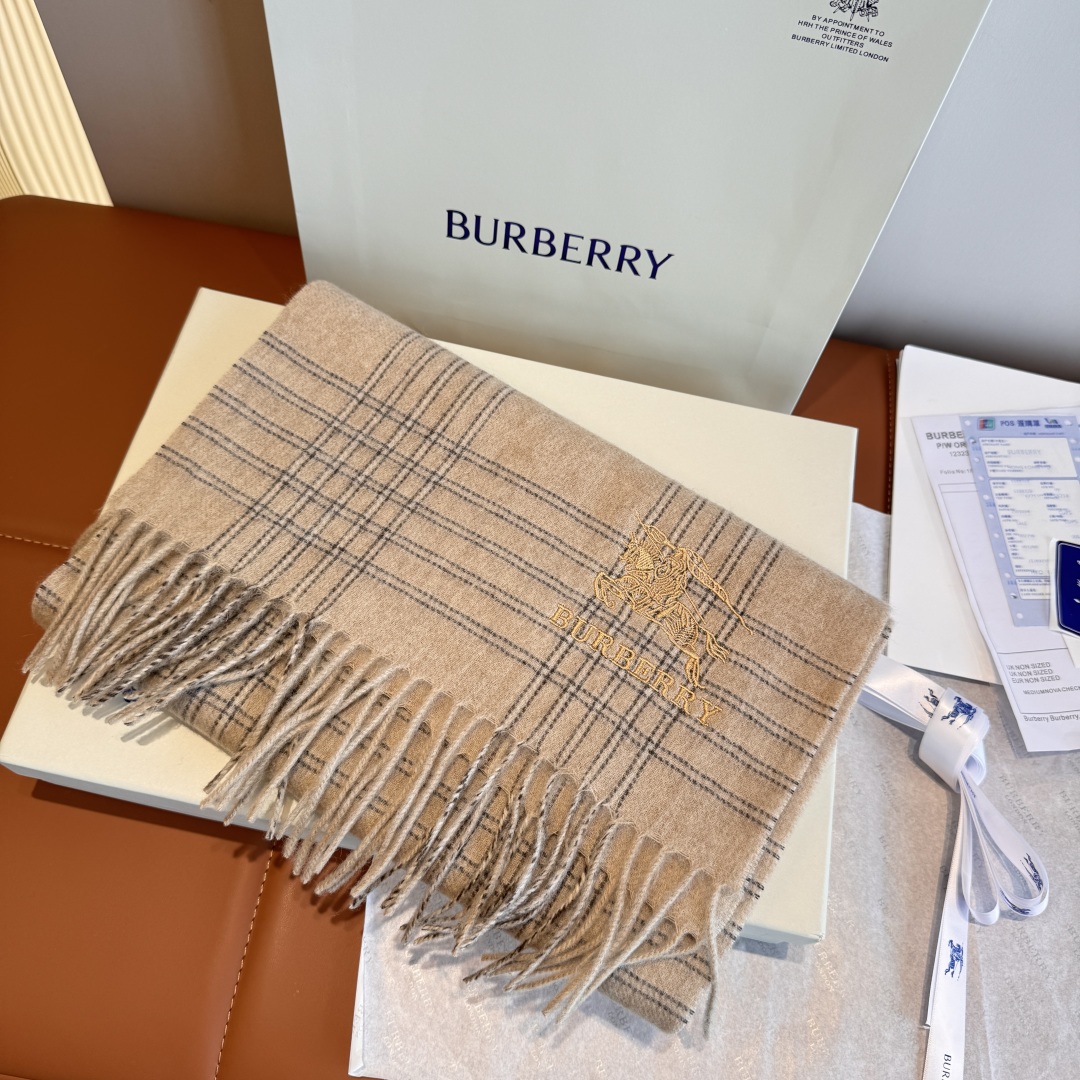 Burberry 버버리 양모 체크 스카프 머플러 목도리