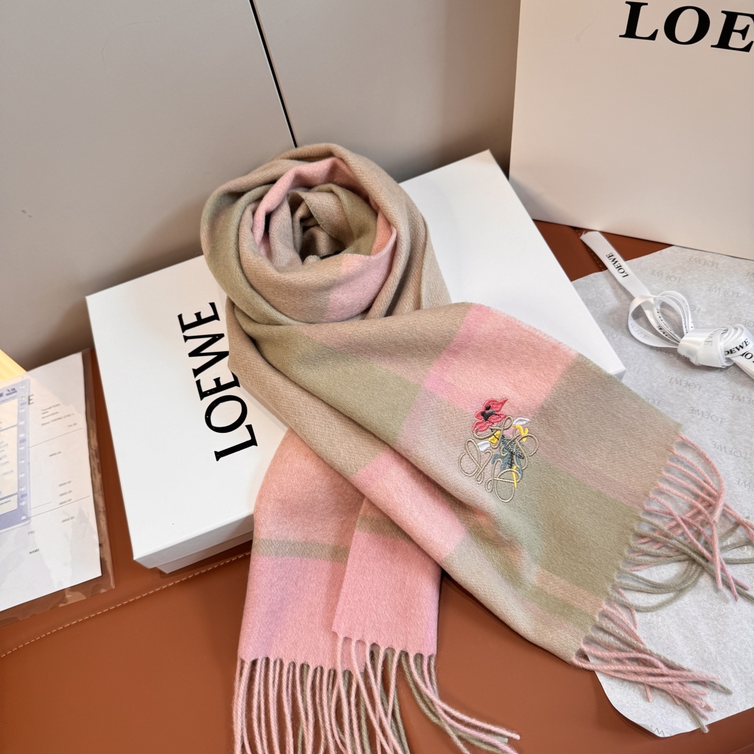 Loewe 로에베 더블 컬러 캐시미어 머플러 목도리