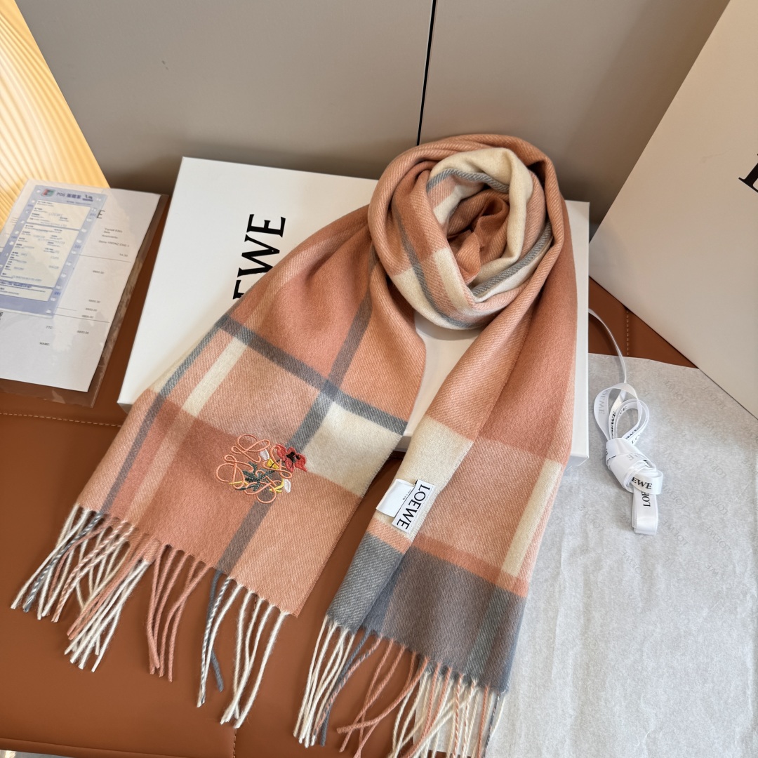 Loewe 로에베 더블 컬러 캐시미어 머플러 목도리