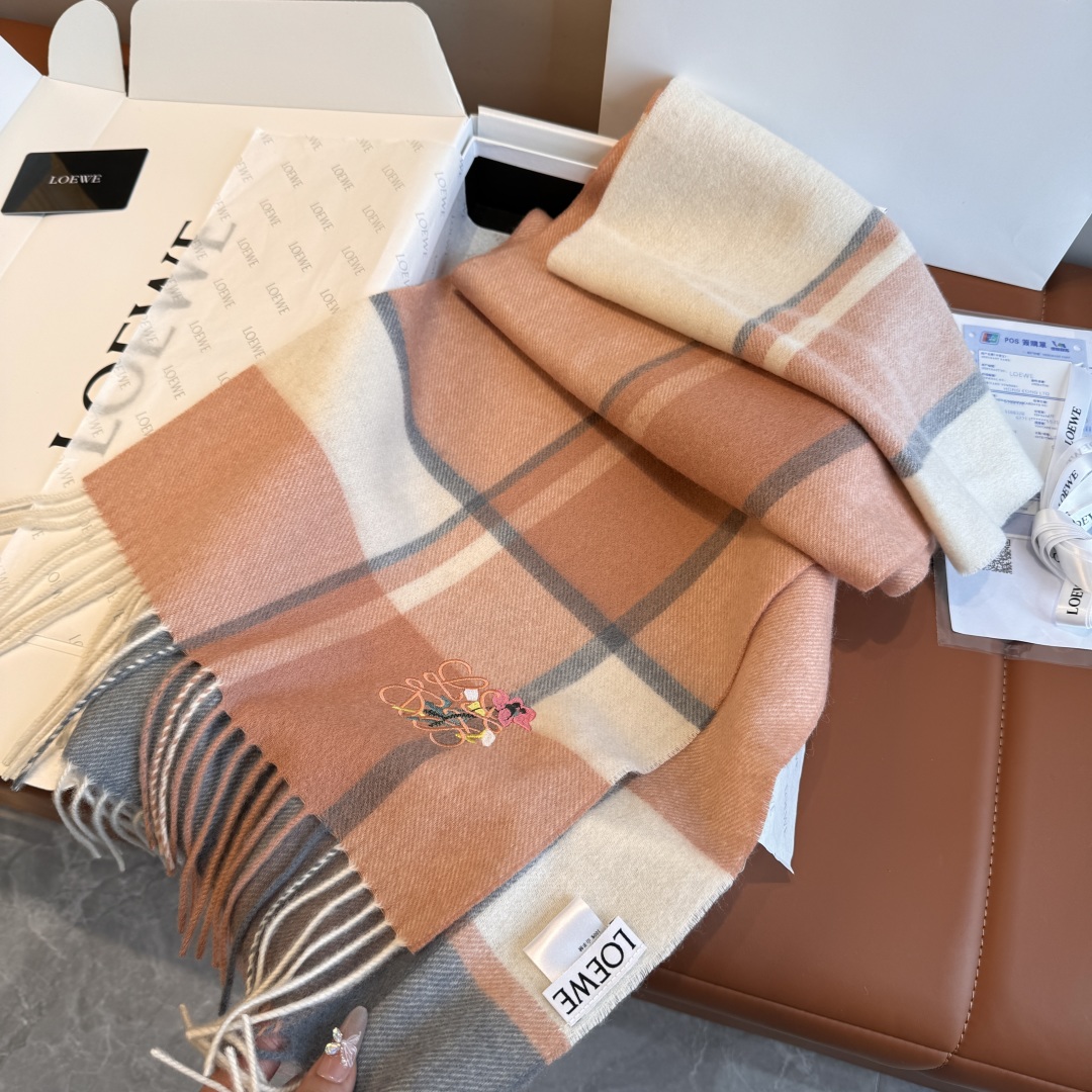 Loewe 로에베 더블 컬러 캐시미어 머플러 목도리