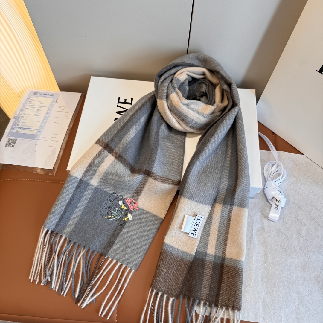 Loewe 로에베 더블 컬러 캐시미어 머플러 목도리