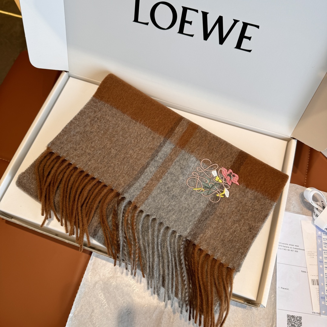 Loewe 로에베 더블 컬러 캐시미어 머플러 목도리