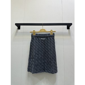 miumiu 미우미우 케이블 니트 울 스커트 치마 의류