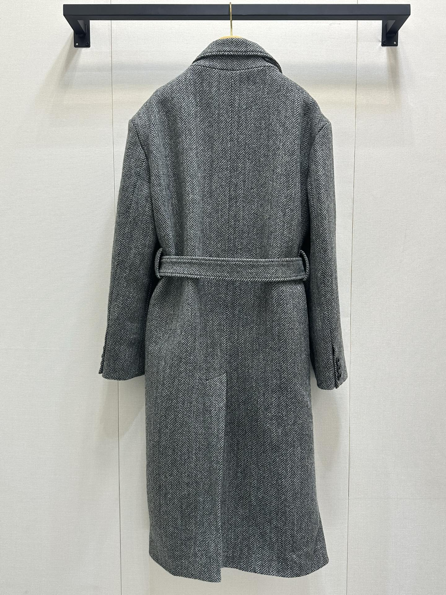 miumiu 미우미우 플랫카라 싱글버튼 + 벨트 롱 니트 코트 의류