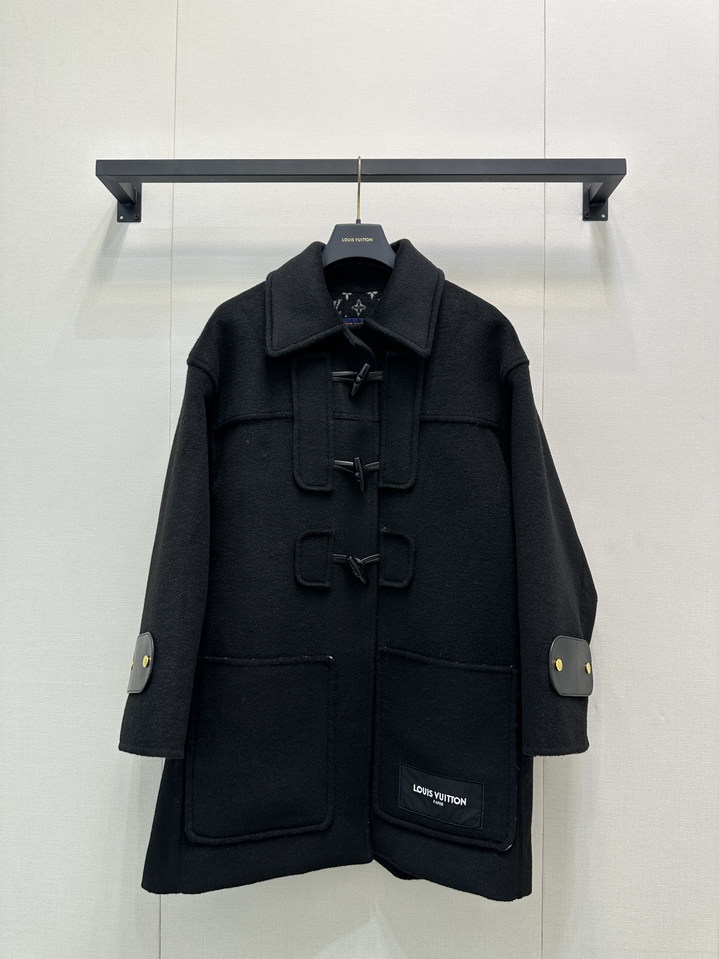 Louis Vuitton LV 루이비통 이너 프린트 디테일 울 코트 의류