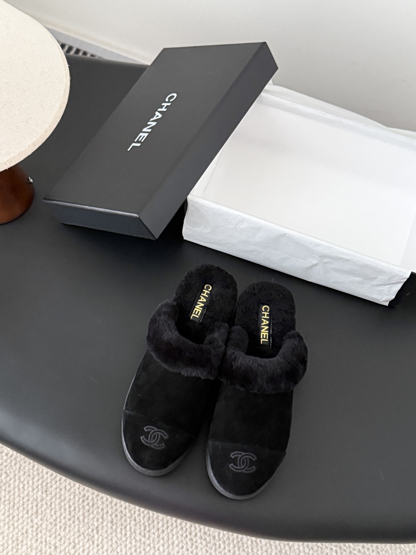 Chanel 샤넬 테디 퍼 슈즈 슬리퍼 신발