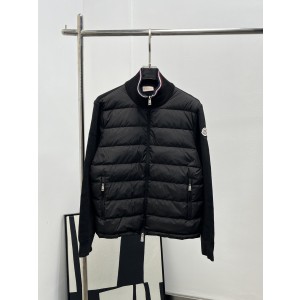 Moncler 몽클레어 몽클레르 하이넥 니트 배색 다운 점퍼 자켓 재킷 의류