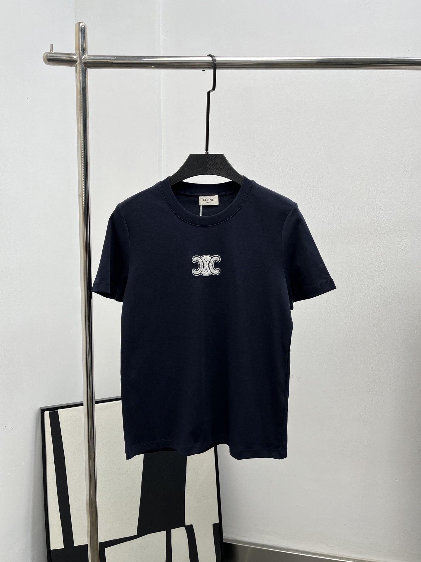 Celine 셀린느 라운드넥 비즈 레터링 반팔 티셔츠 의류