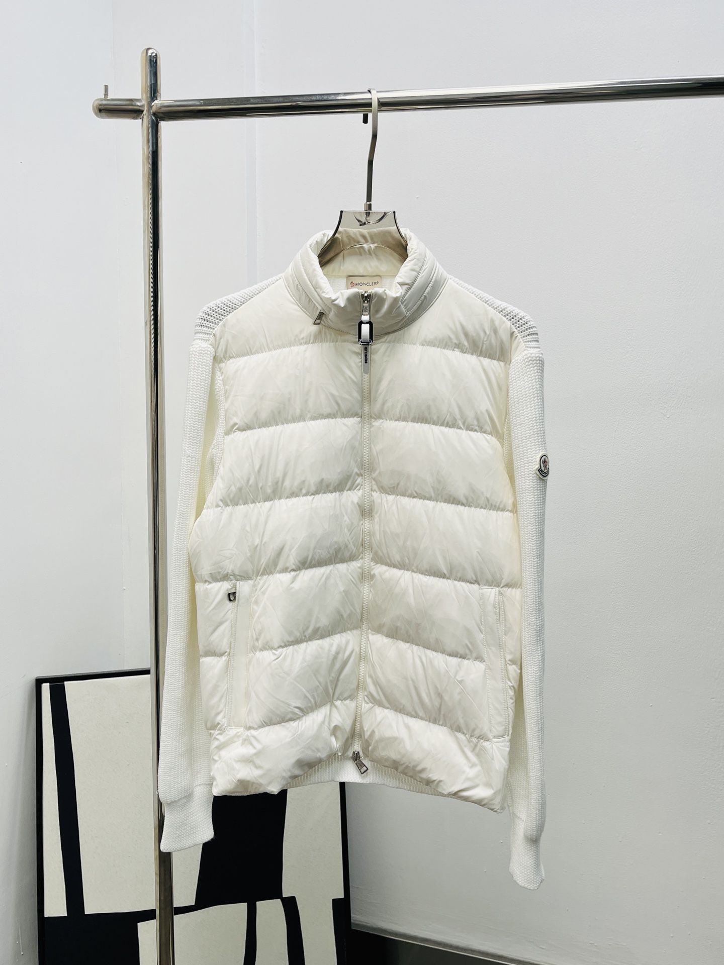 Moncler 몽클레어 몽클레르 니트 후드 배색 다운 자켓 재킷 의류