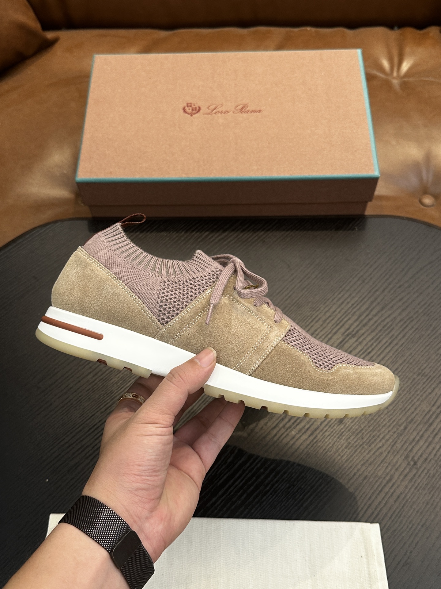 Loro Piana LP 로로피아나 남성 니트 스니커즈 신발