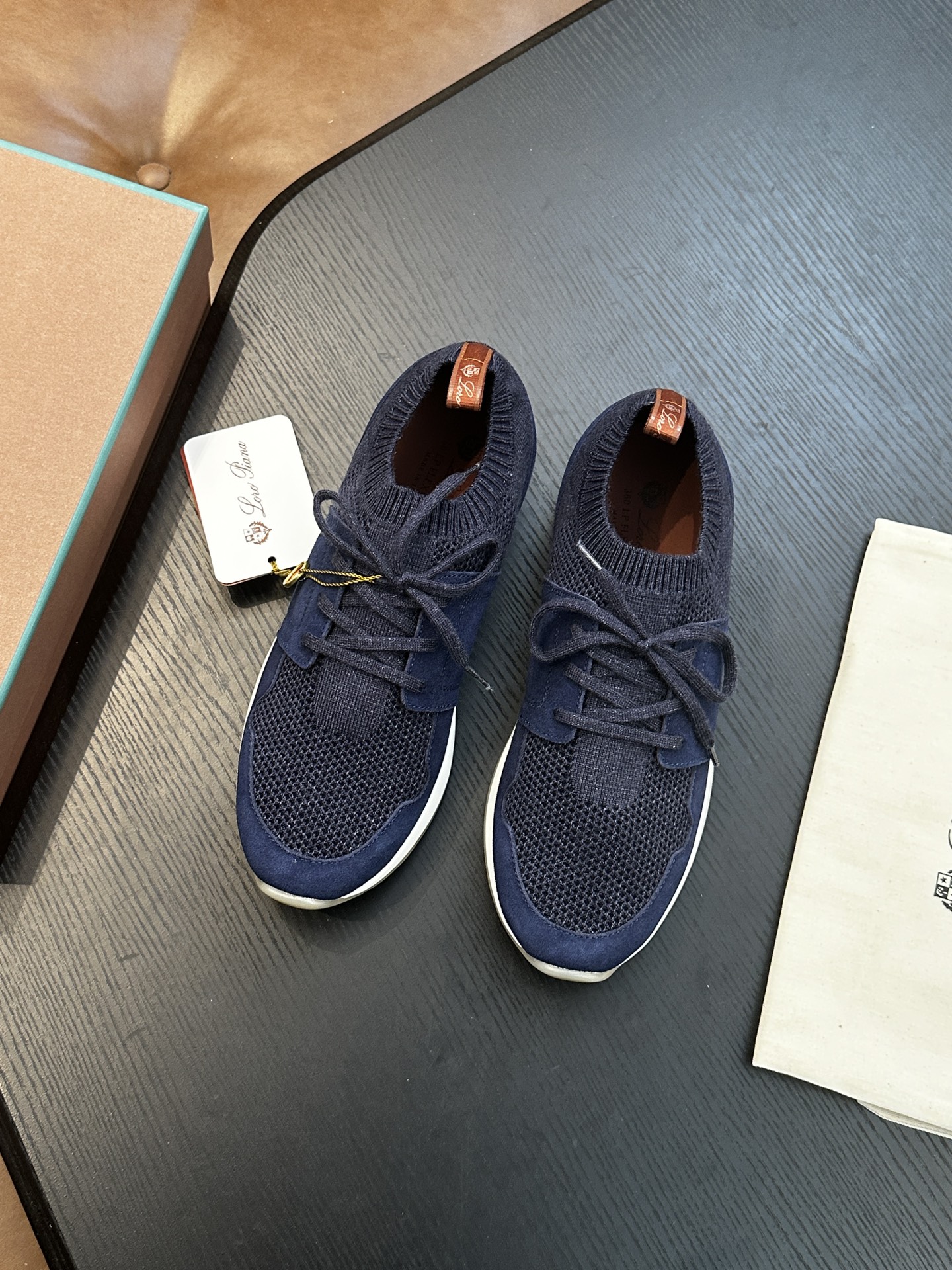 Loro Piana LP 로로피아나 남성 니트 스니커즈 신발