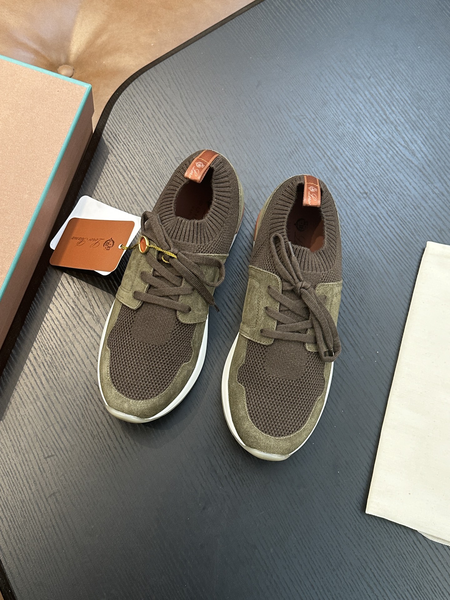 Loro Piana LP 로로피아나 남성 니트 스니커즈 신발