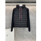 Moncler 몽클레어 몽클레르 남성 울소매 배색 후드 니트 다운 재킷 자켓 의류
