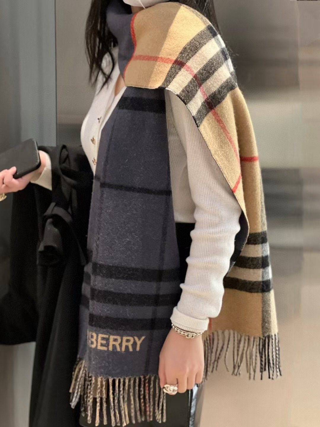 Burberry 버버리 체크 캐시미어 머플러 목도리
