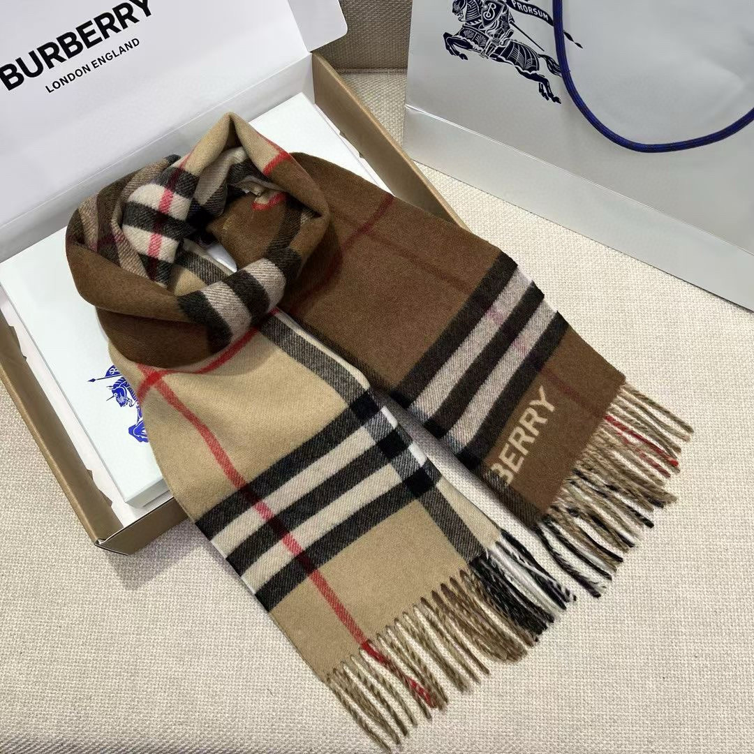 Burberry 버버리 체크 캐시미어 머플러 목도리