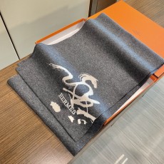 Hermes 에르메스 캐시미어 롱 머플러 목도리