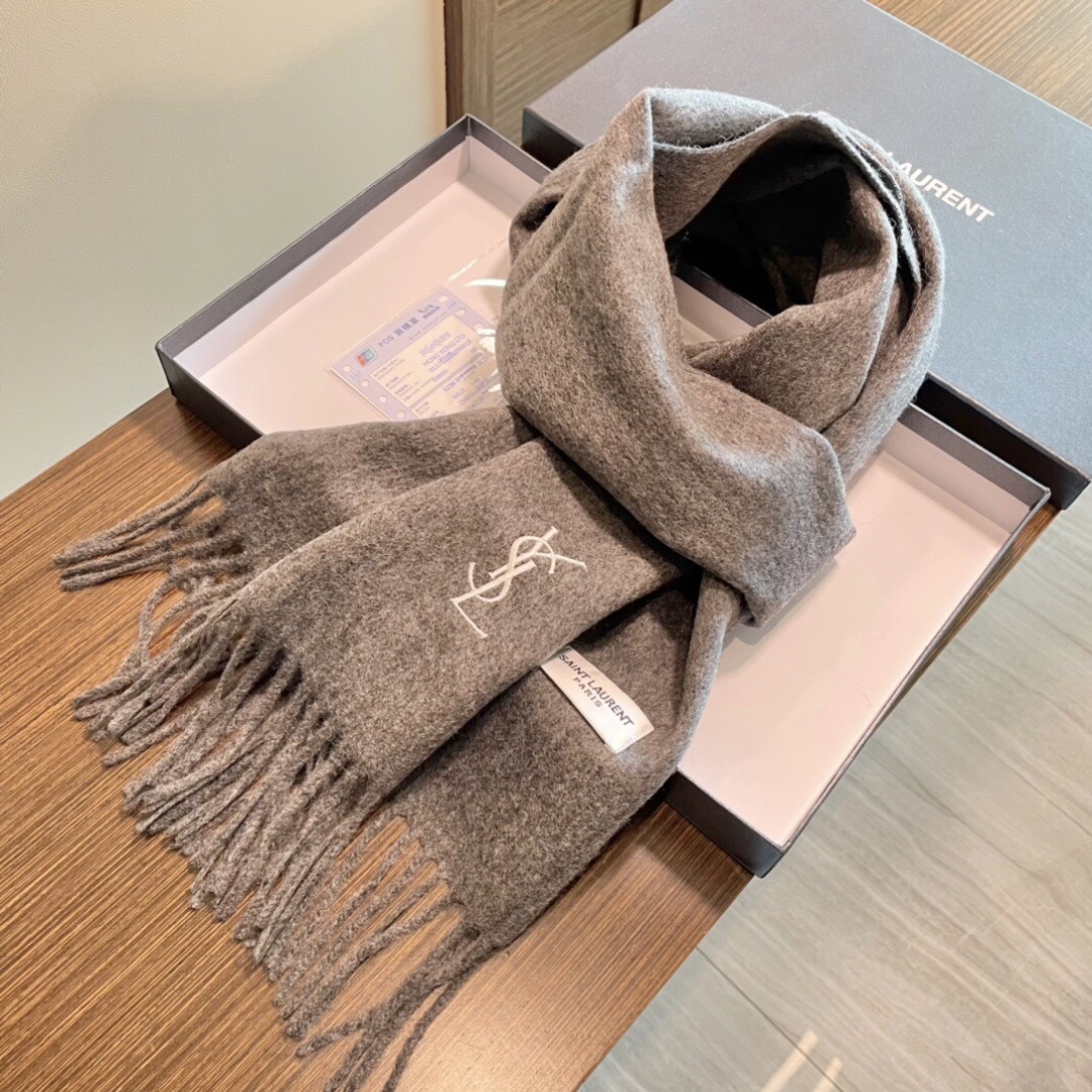 YSL 생로랑 100% 캐시미어 머플러 목도리