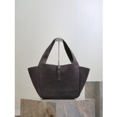 YSL Bea hobo 생로랑 쇼퍼백 / 호보백 가방 (그레이 스웨이드·골드 메탈)