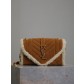 YSL Envelope 생로랑 스웨이드+양털 스몰 숄더백 미니백 가방