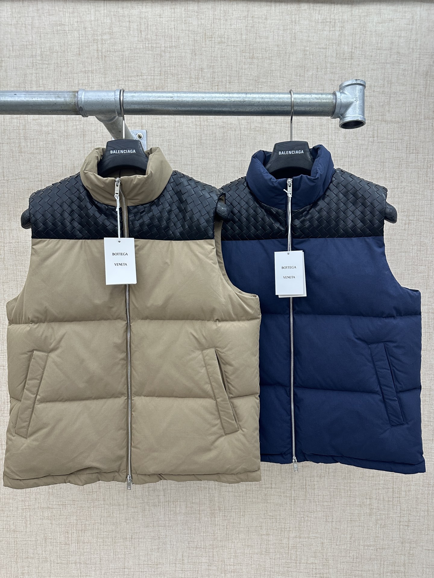 Bottega Veneta BV 보테가 베네타 가죽 위빙 패딩 베스트 조끼 의류