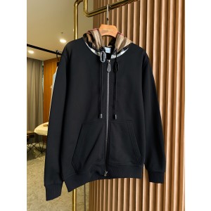 Burberry BBR 버버리 체크 코튼 혼방 지퍼 후드 집업 자켓 재킷 의류