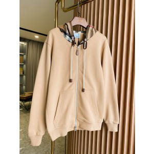 Burberry BBR 버버리 체크 코튼 혼방 지퍼 후드 집업 자켓 재킷 의류