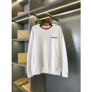 Burberry BBR 버버리 마이크로 로고 체크 패치 코튼 크루넥 스웨트셔츠 맨투맨 티셔츠 의류