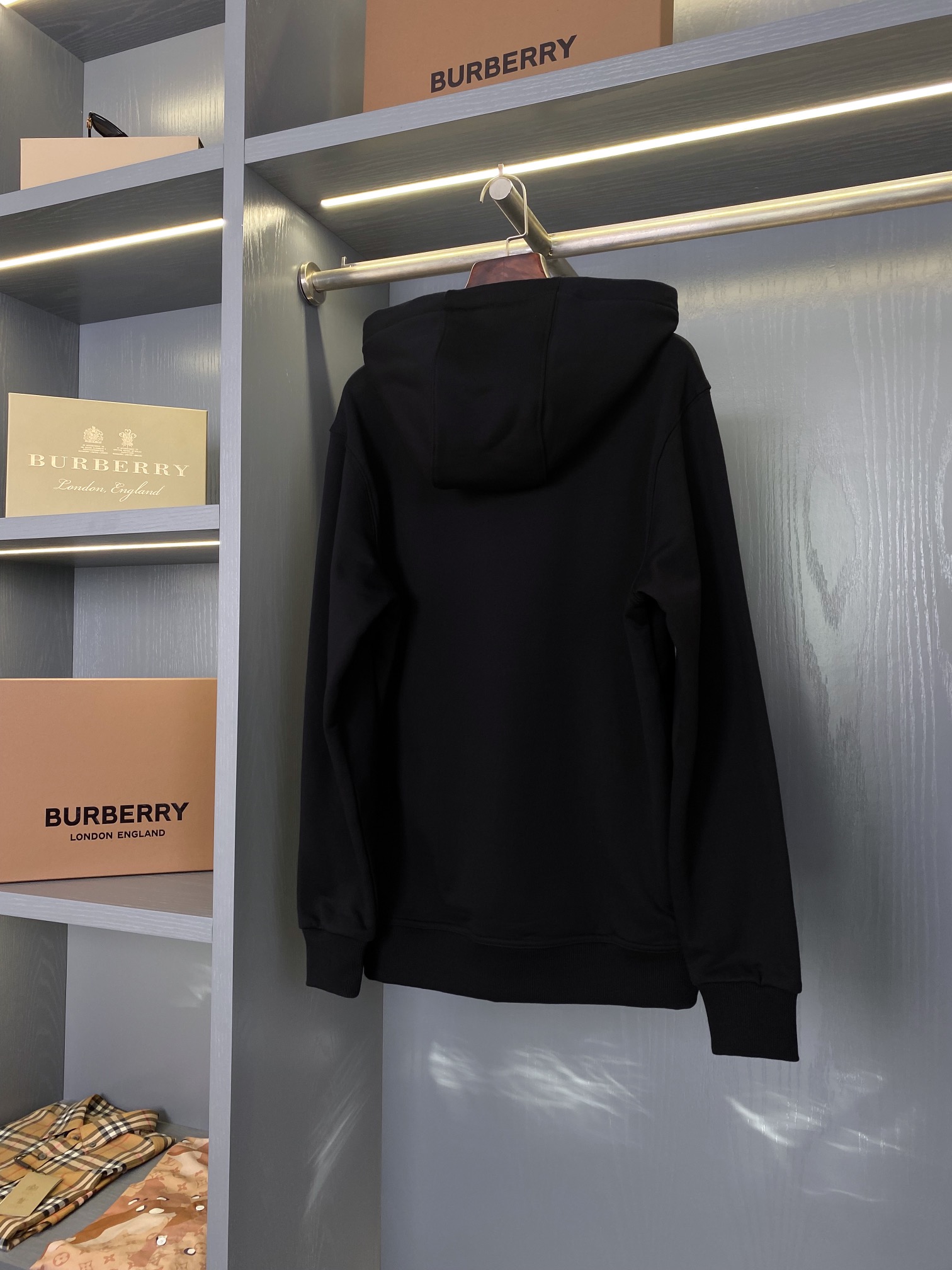 Burberry BBR 버버리기수 플록 자수 코튼 후드티 스웨트셔츠 티셔츠 의류