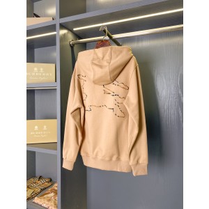 Burberry BBR 버버리 후면 레이저 컷 체크 코튼 후드티 스웨트셔츠 의류