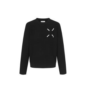 Maison Margiela mm6 메종 마르지엘라 사각 로고 라운드 니트 의류