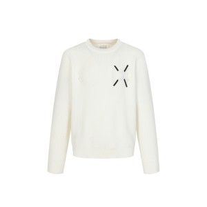 Maison Margiela mm6 메종 마르지엘라 사각 로고 라운드 니트 의류