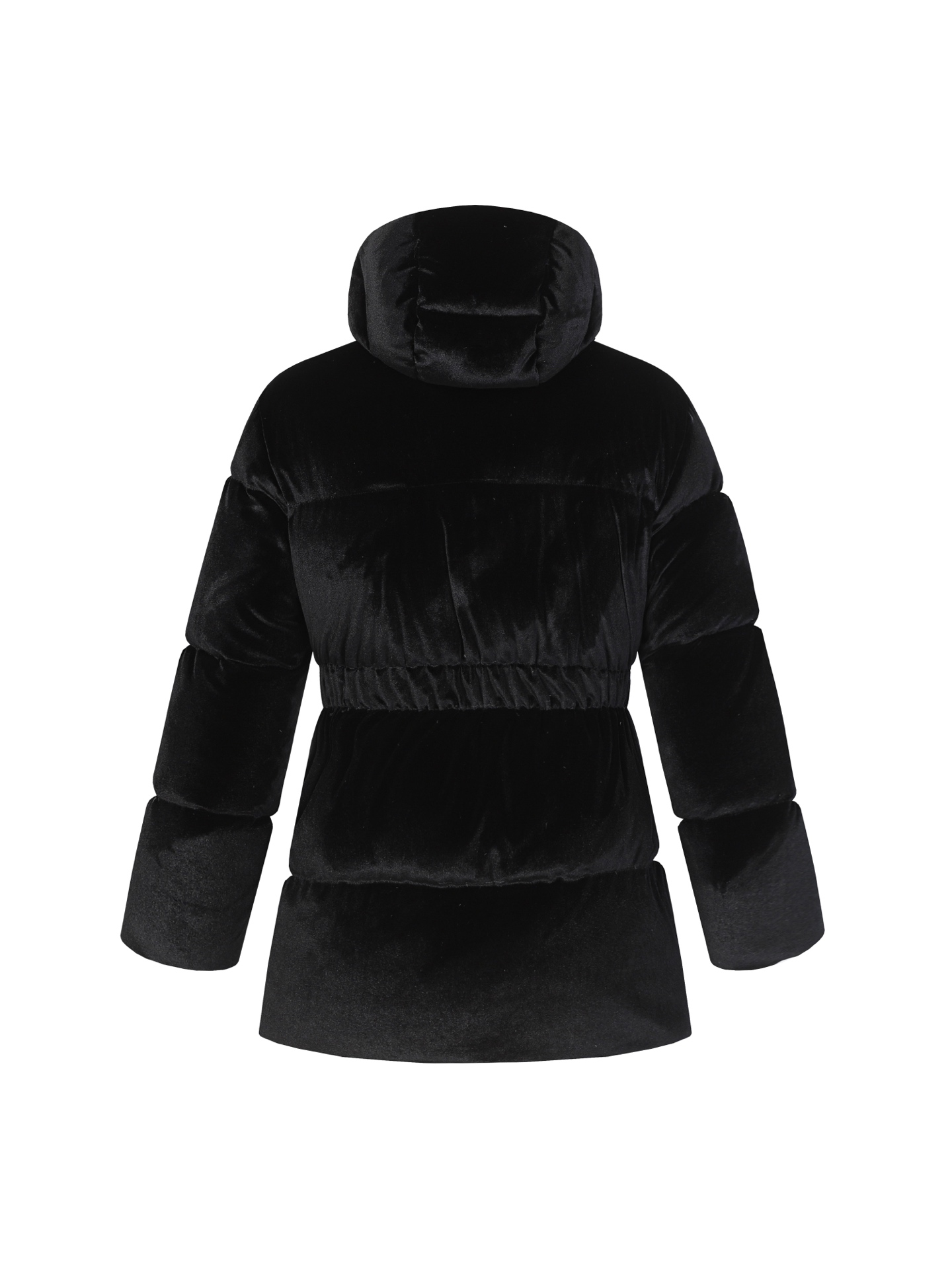 PRADA 프라다 여성용 후드 벨티드 벨벳 다운 패딩 자켓 점퍼 의류