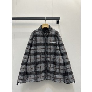 MiuMiu 미우미우 체크 플리스 후리스 울 자켓 재킷 의류