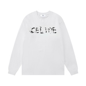 CELINE 셀린느 핸드드로잉 로고 롱슬리브 맨투맨 티셔츠 의류
