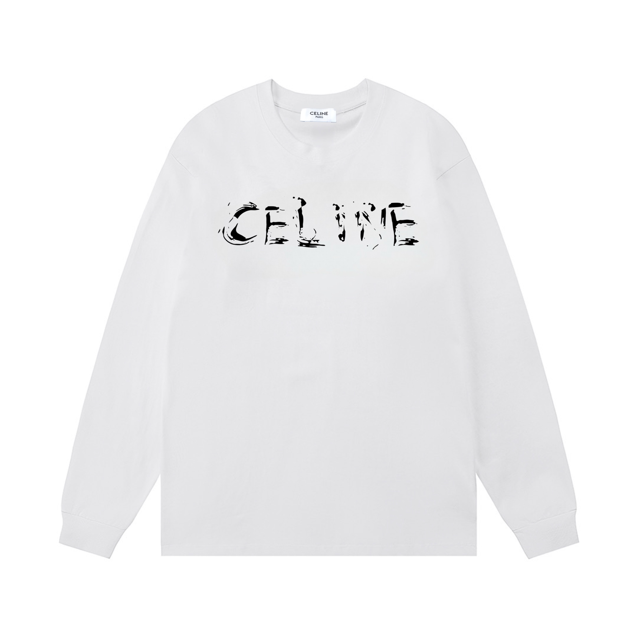 CELINE 셀린느 핸드드로잉 로고 롱슬리브 맨투맨 티셔츠 의류