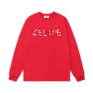 CELINE 셀린느 핸드드로잉 로고 롱슬리브 맨투맨 티셔츠 의류