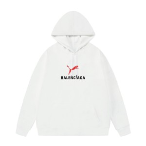 Balenciaga × PUMA  발렌시아가 콜라보 로고 오버핏 기모 후드티 맨투맨 티셔츠 의류