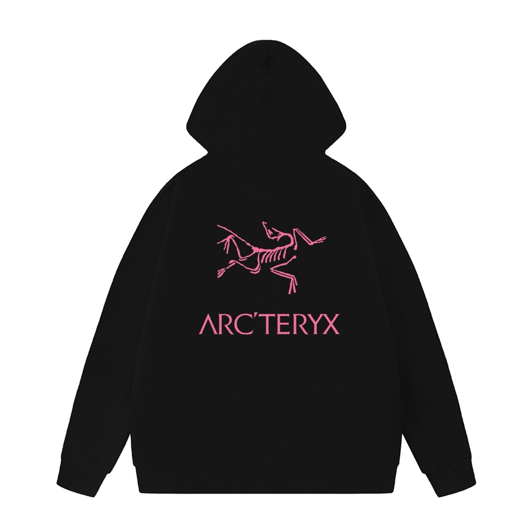 ARC'TERYX 아크테릭스 핑크 로고 오버핏 기모 후드티 맨투맨 티셔츠 의류