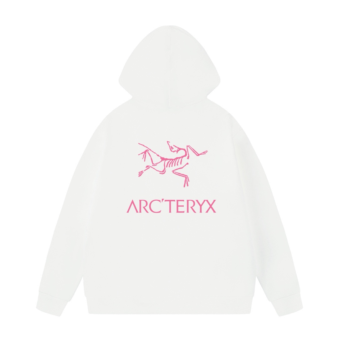 ARC'TERYX 아크테릭스 핑크 로고 오버핏 기모 후드티 맨투맨 티셔츠 의류