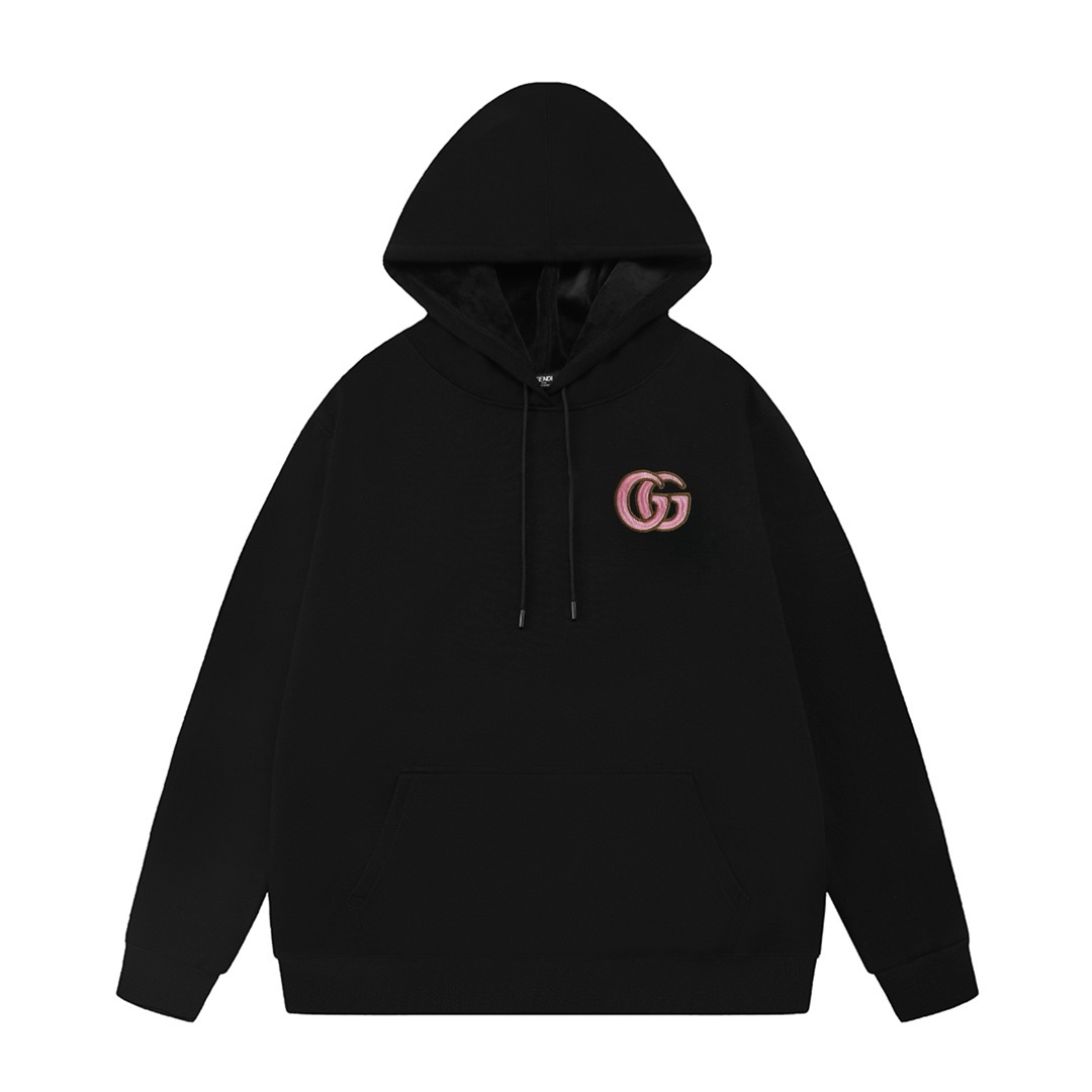 GUCCI 구찌 더블 G 자수 오버핏 기모 후드티 맨투맨 티셔츠 의류