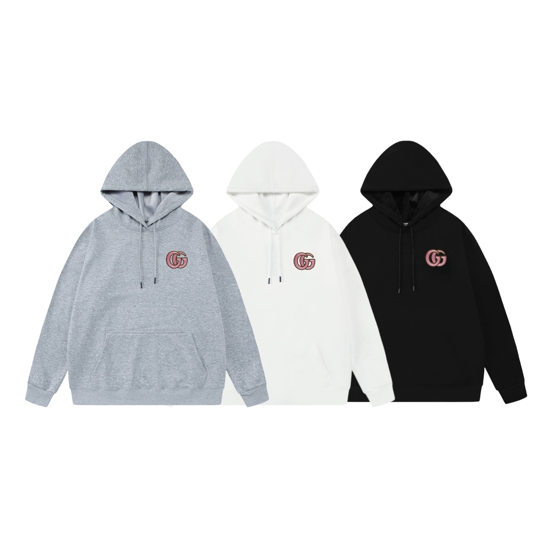 GUCCI 구찌 더블 G 자수 오버핏 기모 후드티 맨투맨 티셔츠 의류