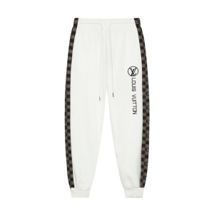 LOUIS VUITTON LV 루이비통 하이웨이트 코튼 모노그램 패치 트랙 팬츠 바지 의류