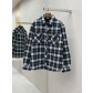 CELINE 셀린느 그린 체크 셔츠 의류