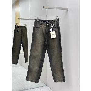 FENDI 펜디 그레이 데님 스트레이트 팬츠 바지 의류