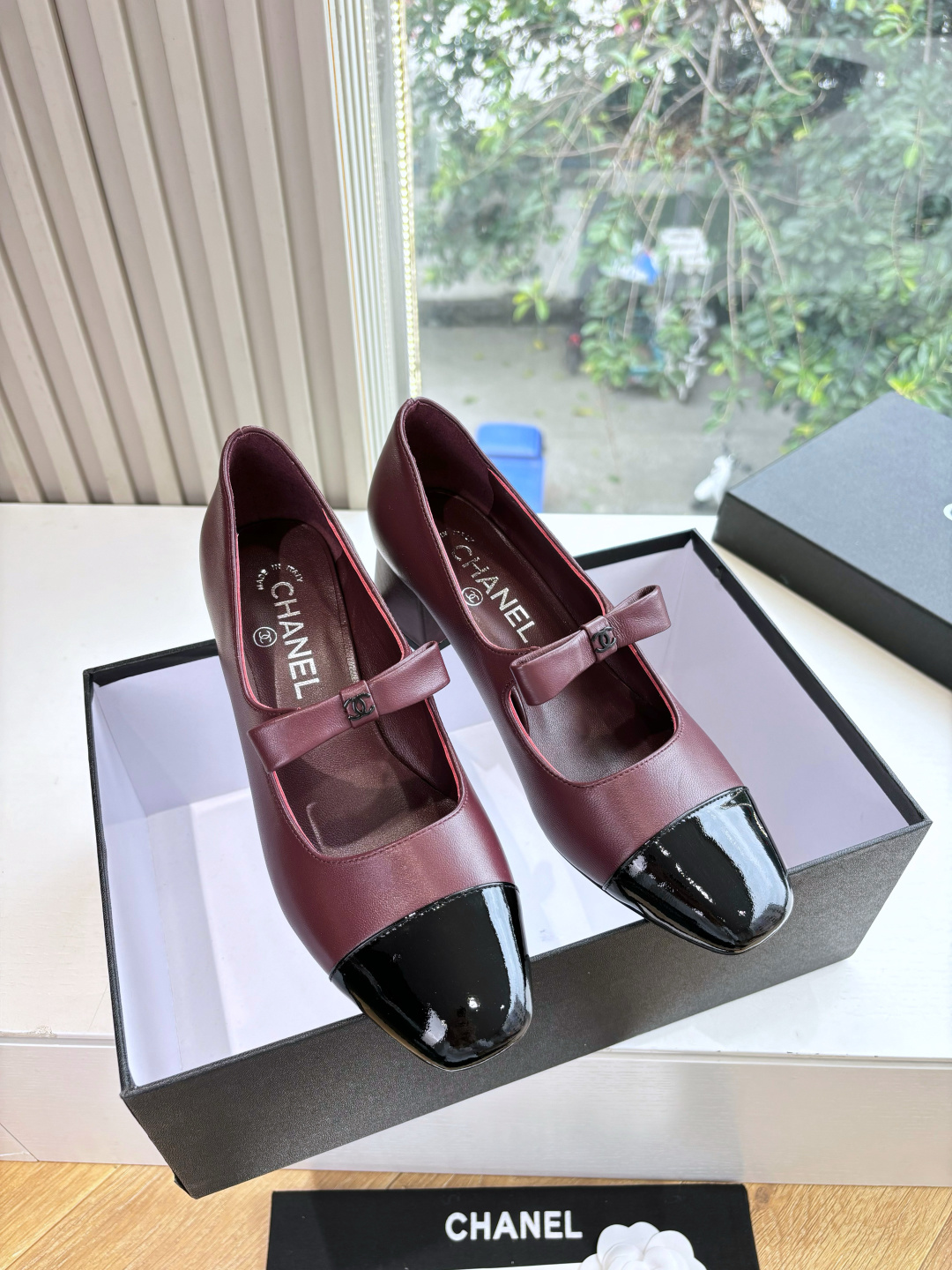 CHANEL 샤넬 메리제인 통굽 힐 슈즈 구두 신발