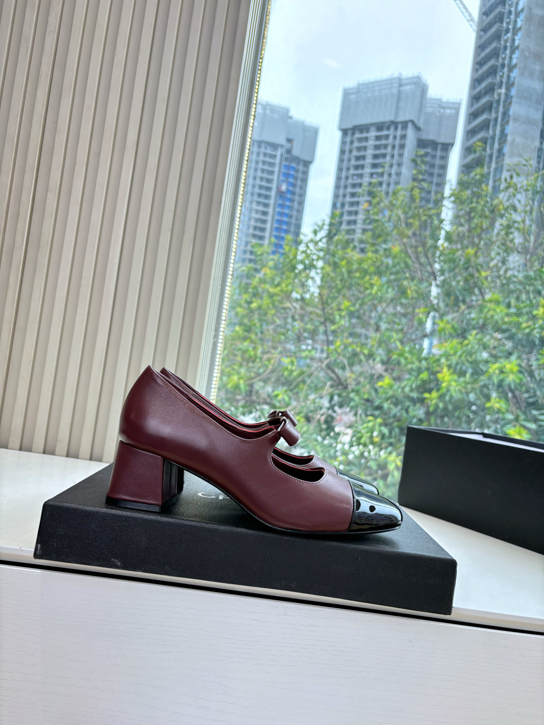 CHANEL 샤넬 메리제인 통굽 힐 슈즈 구두 신발